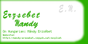 erzsebet mandy business card