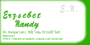 erzsebet mandy business card